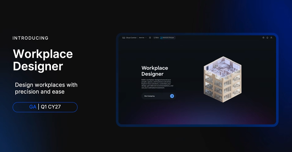 An image introducing Webex Workplace Designer
